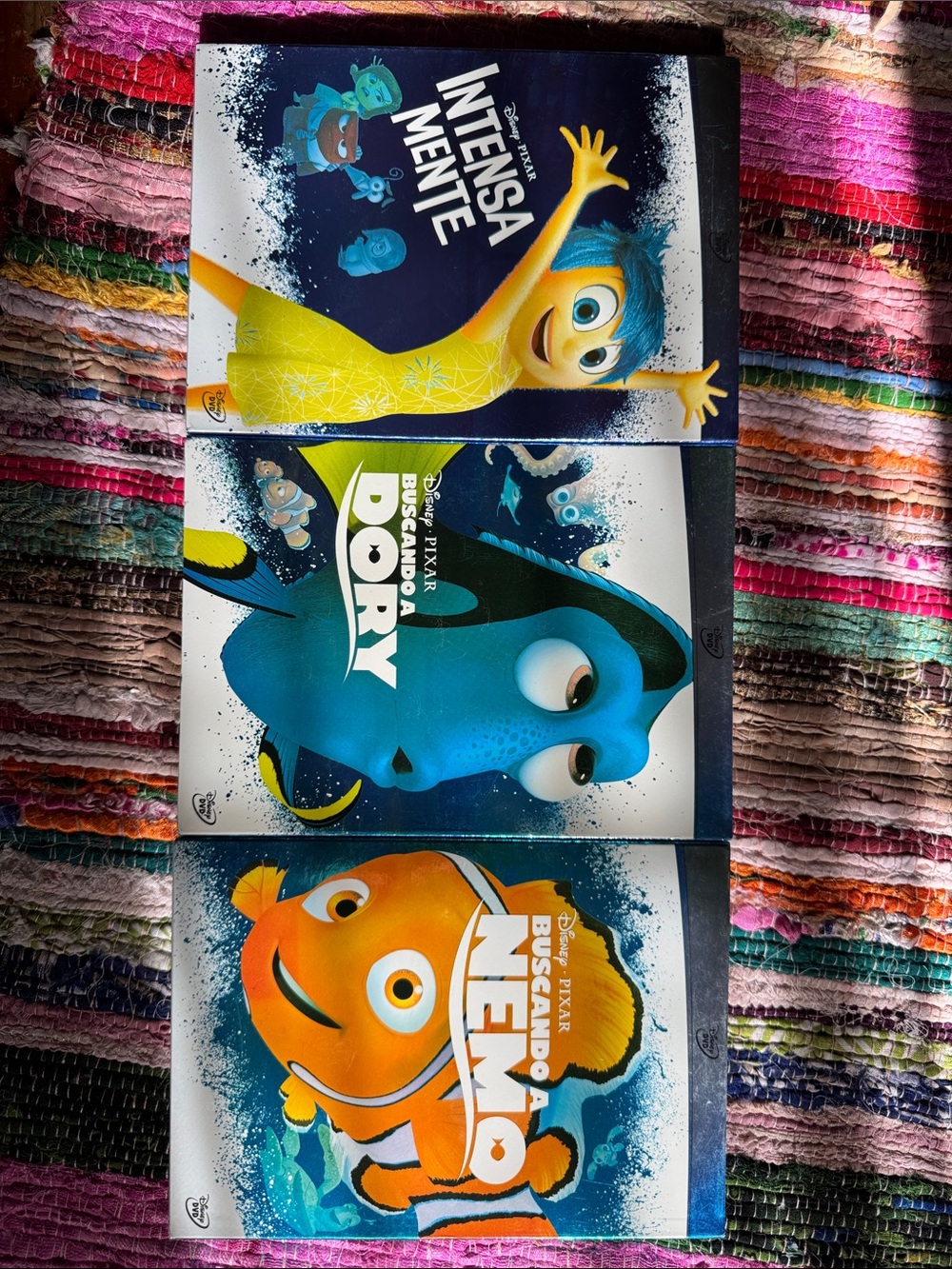 Disney PIXAR - Finding Nemo, Finding Dory & Inside Out in Spanish, 3 DVD’s 📀 new